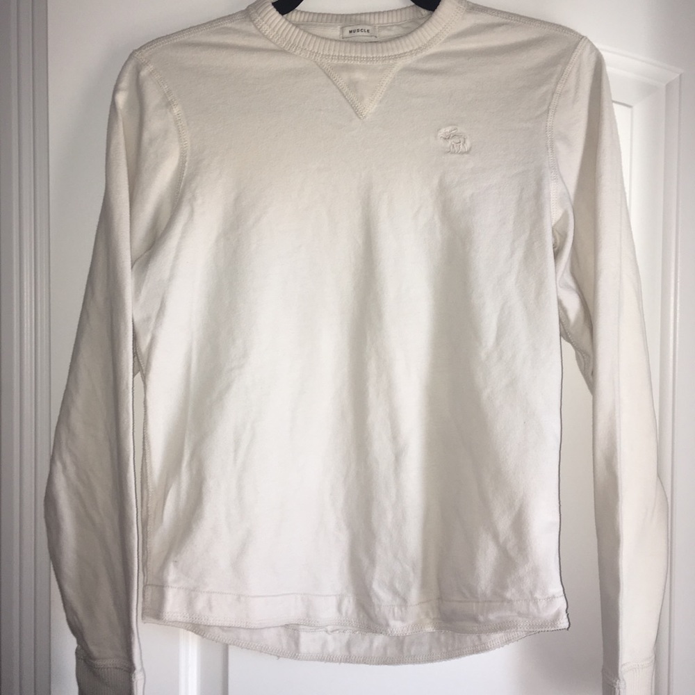 Abercrombie off-white soft long sleeved shirt